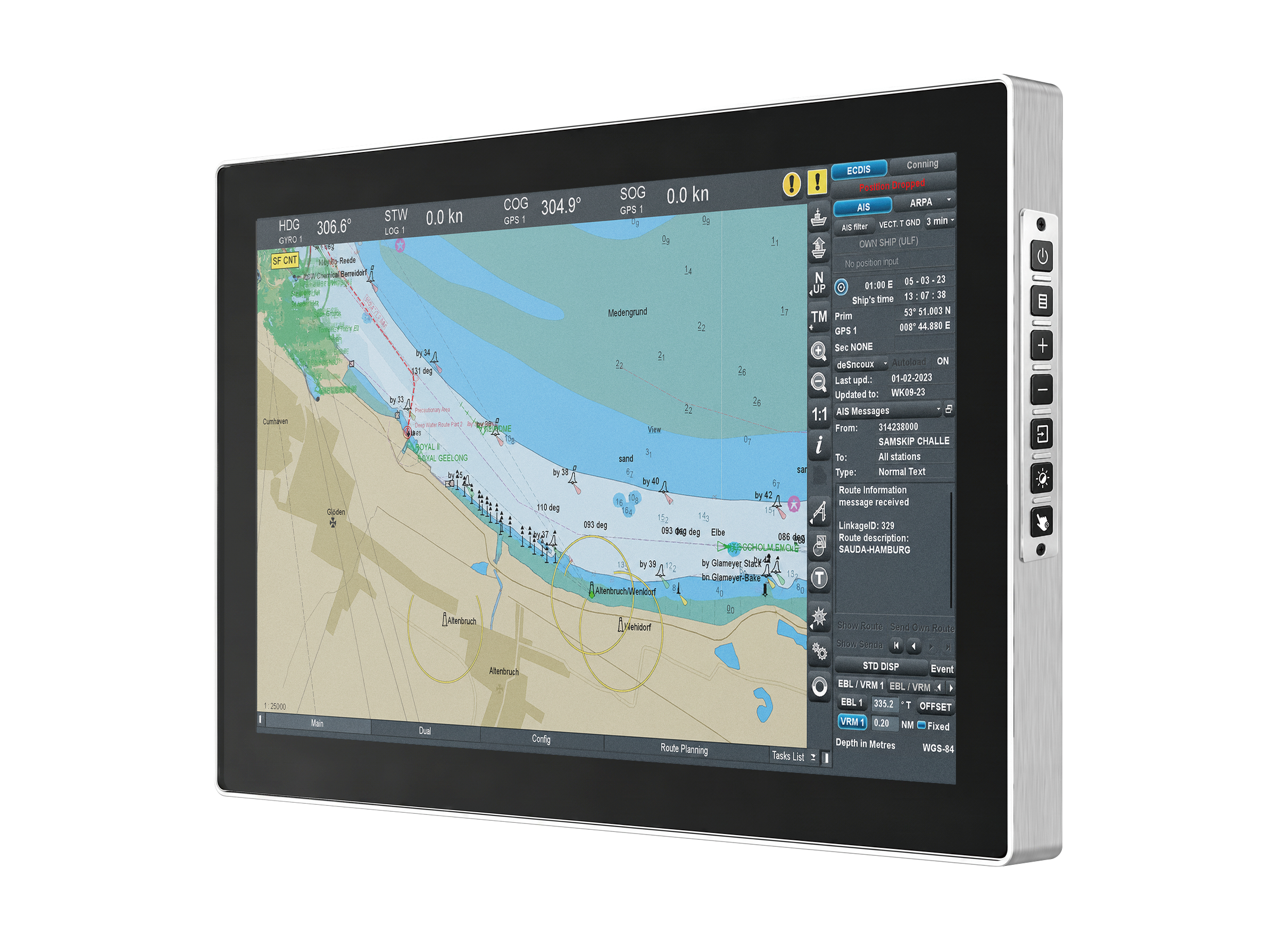 LPC-P naval panel PC with chart display