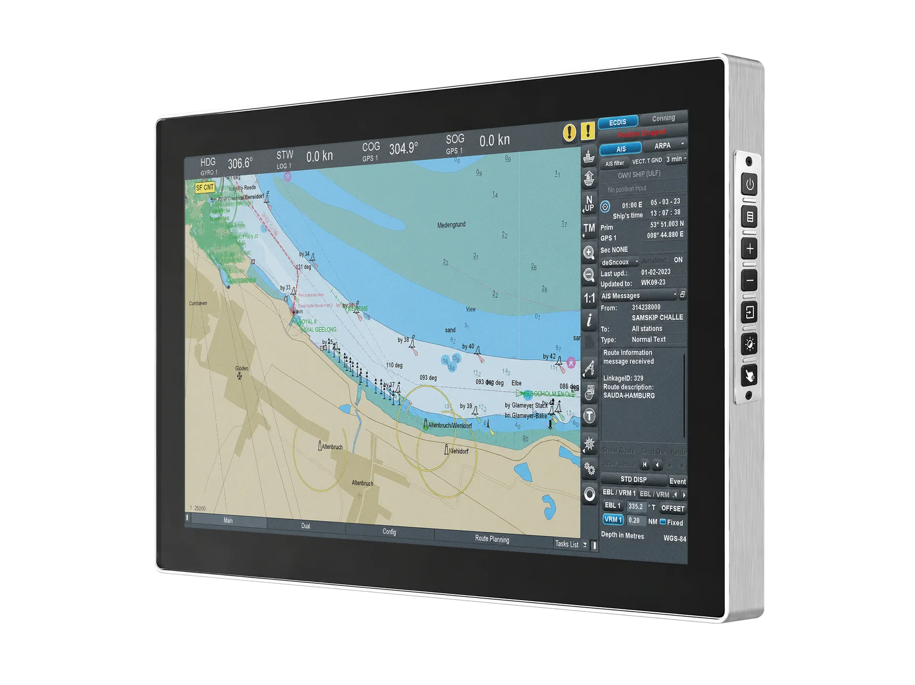 LPC-P naval panel PC with chart display